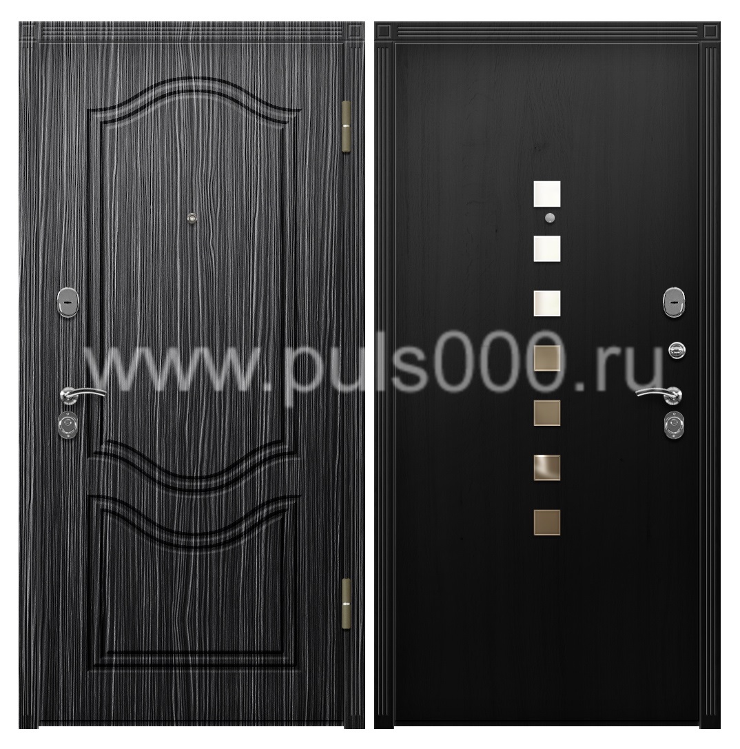 Уличная дверь с отделкой МДФ в коттедж MDF-31